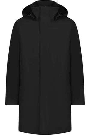 Elvine Zwarte winterjas Jeffrey effen rits normale fit