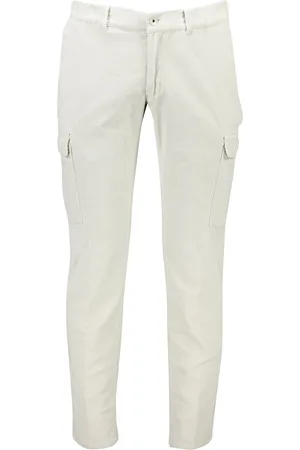Brax Cargo broek Slim Fit creme katoen