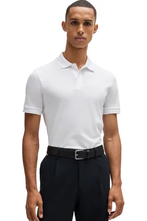 HUGO BOSS Katoenen BOSS Black Pallas polo wijde fit