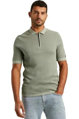 Cast Iron Korte mouw polo normale fit gebreid katoen