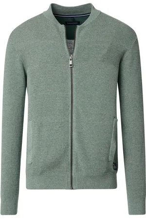 Casa Moda Vest effen gebreid wijde fit katoen