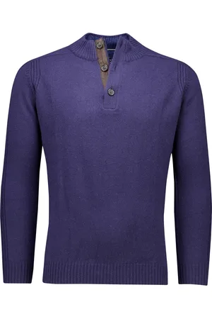 Baileys Trui effen halfzip knopen normale fit