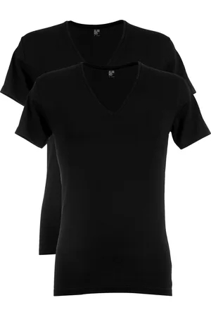 Alan Red T-shirt effen katoen 2-pack Nov