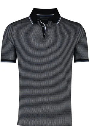 Bugatti Polo wijde fit met print katoen