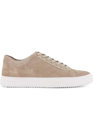 Blackstone Effen sneakers leer