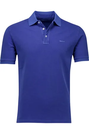 GANT Polo kobalt Sunfaded effen
