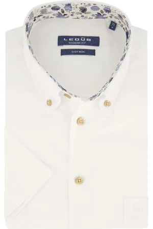 Ledub Strijkvrij overhemd korte mouw Modern Fit