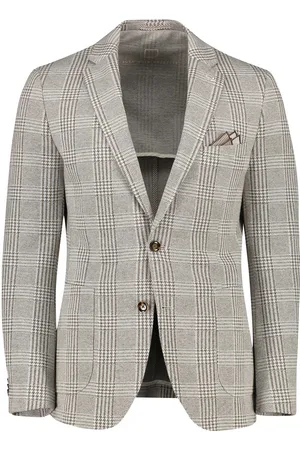 Born with Appetite Katoenen colbert geruit slim fit