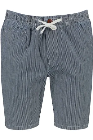 Superdry Bermuda wit gestreept katoen