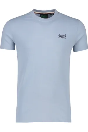 Superdry Katoenen t-shirt effen blauw