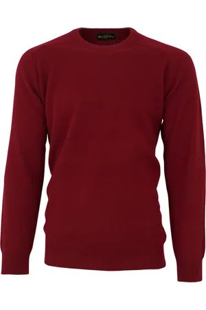 Alan Paine Trui Dorset bordeaux ruime fit lamswol