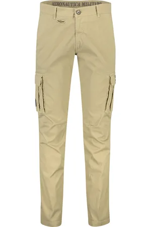Aeronautica Militare Katoenen cargo broek effen katoen
