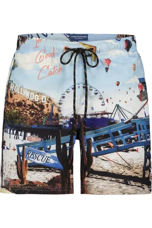 A fish named fred Zwembroek geprint foto slim fit