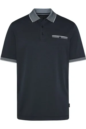 Bugatti Poloshirt wijde fit gemêleerd katoen