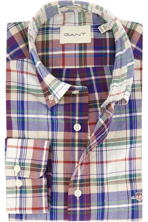 GANT Normale Fit casual overhemd geruit katoen