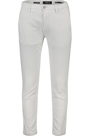Replay Chino katoen effen