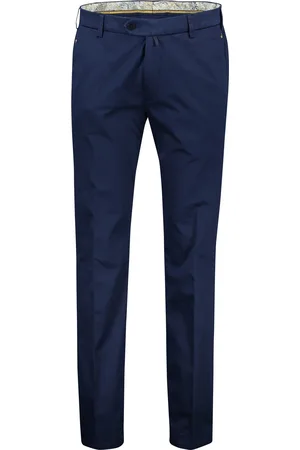 Meyer Modern fit pantalon katoen Bonn navy