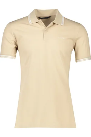 Airforce Polo slim fit double stripe effen katoen