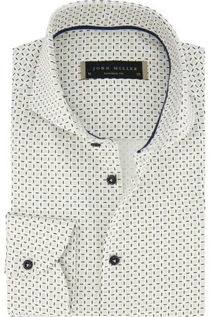 john miller Overhemd mouwlengte 7 Tailored Fit New normale fit geprint