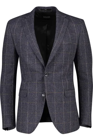 Digel Colbert wol slim fit geruit