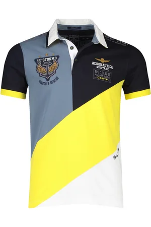 Aeronautica Militare Polo katoen normale fit donkerblauw