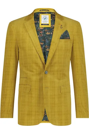A fish named fred Colbert geruit slim fit 100% katoen