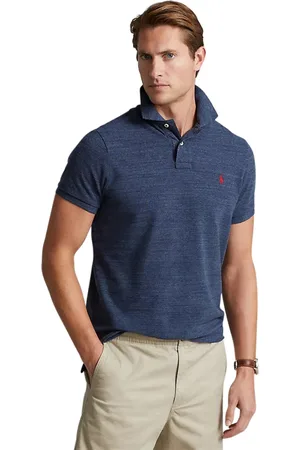 Ralph Lauren Ralph Lauren slim fit polo blauw melange
