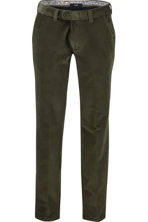 Eurex Katoenen chino normal fit donkergroen Jim