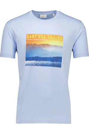 GANT T-shirt effen opdruk katoen normale fit