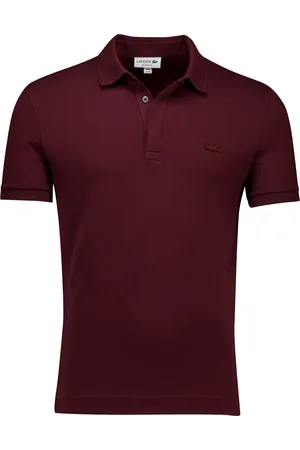 Lacoste Polo bordeaux effen Regular Fit