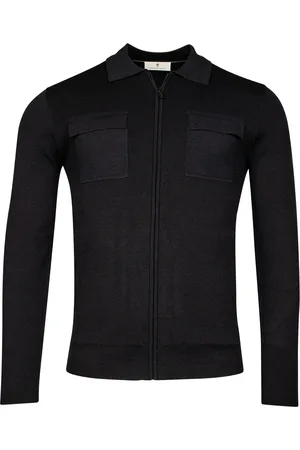 Thomas Maine Gebreid vest borstzakken wol normale fit