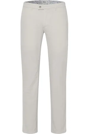 Brax Pantalon creme katoen effen