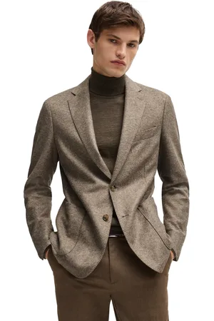 HUGO BOSS Boss colbert geruit slim fit gemêleerd