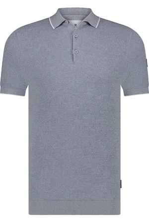 State of art Katoenen polo grijs wijde fit