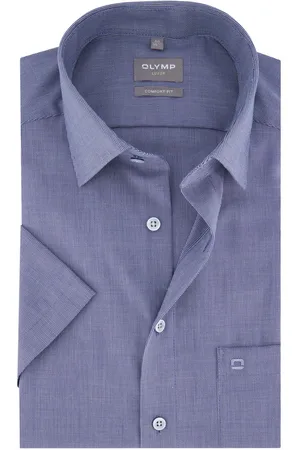 Olymp Overhemd korte mouw semi-wide collar