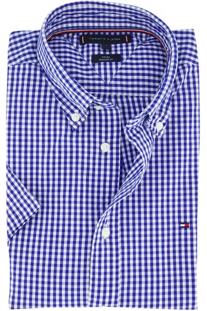 Tommy Hilfiger Overhemd korte mouw geruit katoen