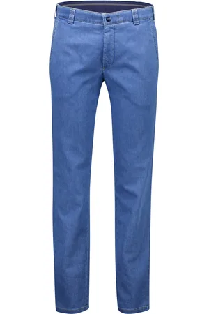 Meyer Bonn pantalon effen katoen normale fit