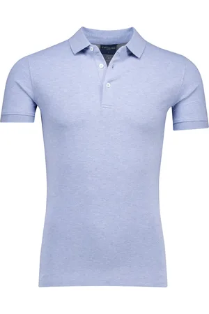 Cavallaro Napoli Katoenen polo gemeleerd slim fit