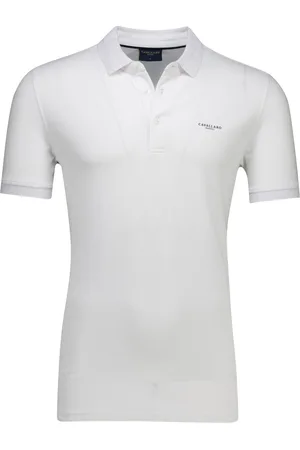 Cavallaro Napoli Katoenen Bavegio polo effen slim fit jersey