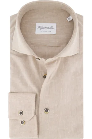 Michaelis Overhemd gemeleerd wide collar
