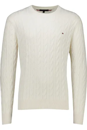 Tommy Hilfiger Classic cotton cable crew neck gebreid