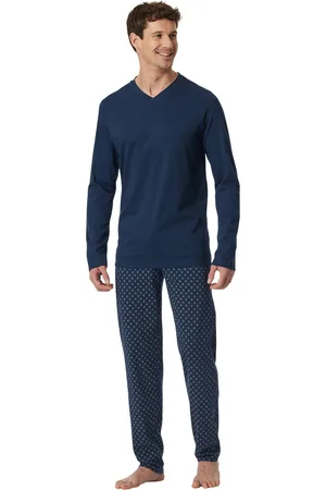 Schiesser Admiraal blauwe lange pyjama