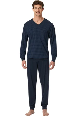 Schiesser Nachtblauw pyjama