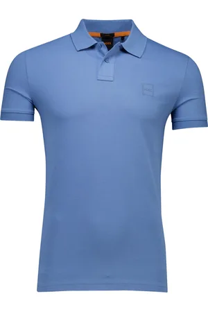 HUGO BOSS Boss Orange polo Passenger middenblauw effen