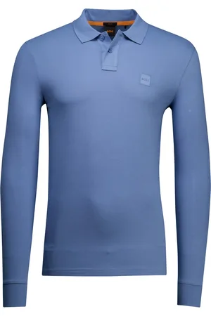 HUGO BOSS Lichtblauwe Orange Passerby polo lange mouw