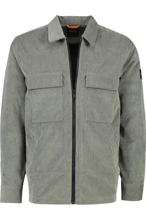 HUGO BOSS Overshirt Boss Orange Lozzy M effen corduory