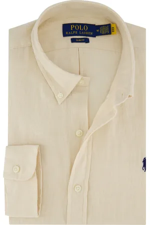Ralph Lauren Overhemd linnen slim fit effen