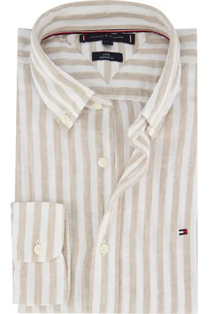 Tommy Hilfiger Linnen overhemd wit normale fit