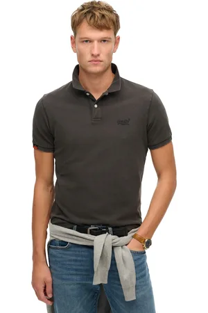 Superdry Polo effen pique korte mouw