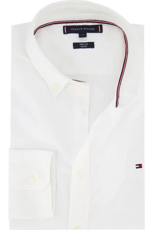 Tommy Hilfiger Katoenen overhemd effen slim fit